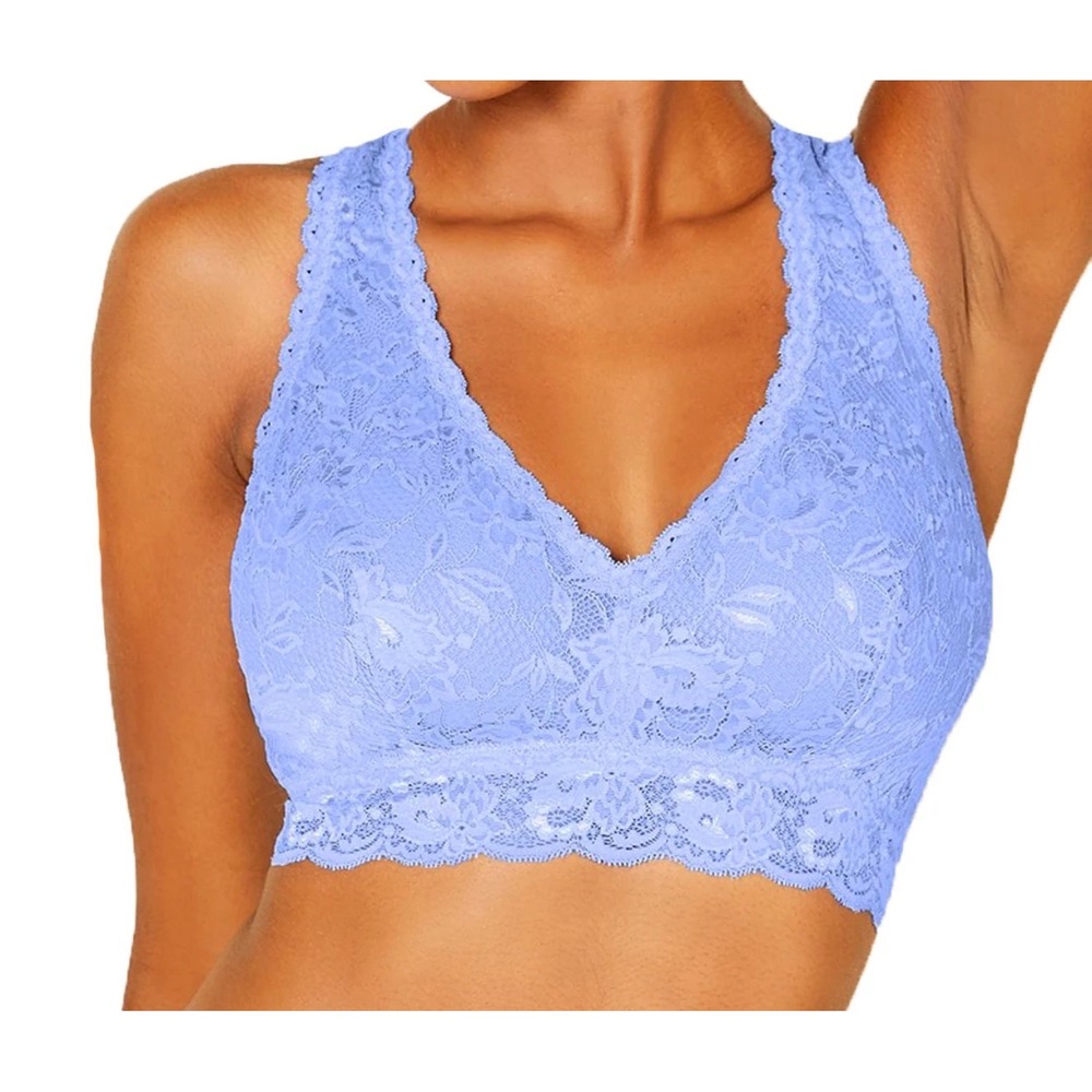 Cosabella Never Say Never Curvy Racie Racerback Bralette Portofino Blue XL NEW